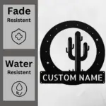 Custom Cactus Metal Sign