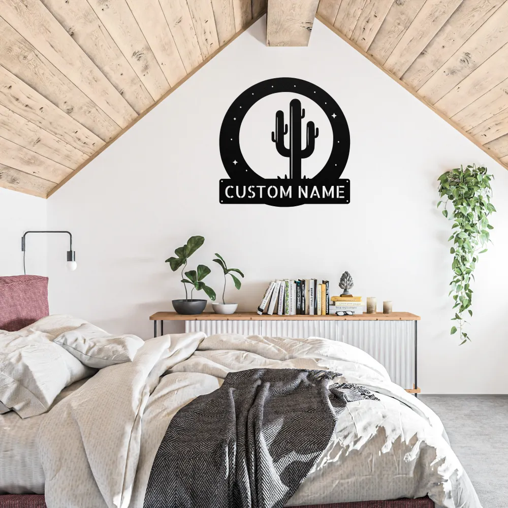 Custom Cactus Metal Sign Custom Cactus Metal Sign