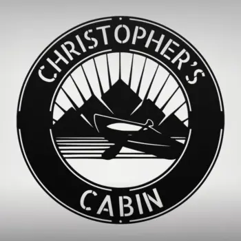 Custom Canoeing Metal Sign