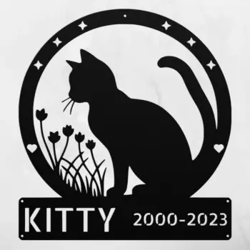 Custom Cat Memorial Metal Sign