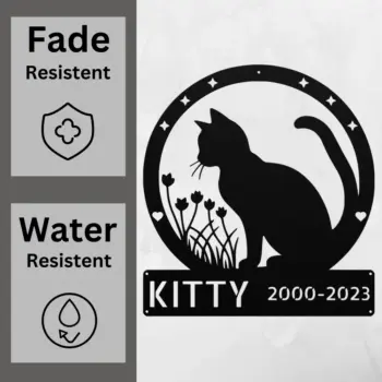 Custom Cat Memorial Metal Sign