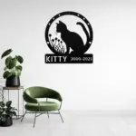 Custom Cat Memorial Metal Sign