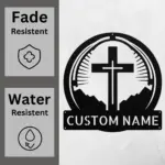 Custom Catholic Cross Metal Sign