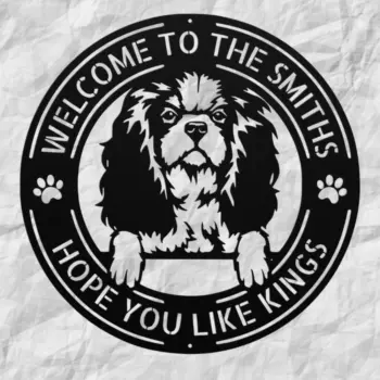 Custom Cavalier King Dog Metal Sign