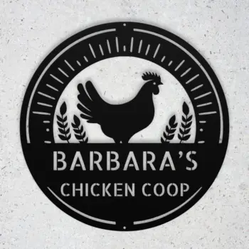 Custom Chicken Coop Metal Sign