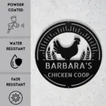 Custom Chicken Coop Metal Sign