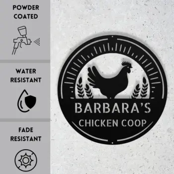 Custom Chicken Coop Metal Sign