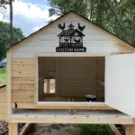 Custom Chicken Scene Metal Sign