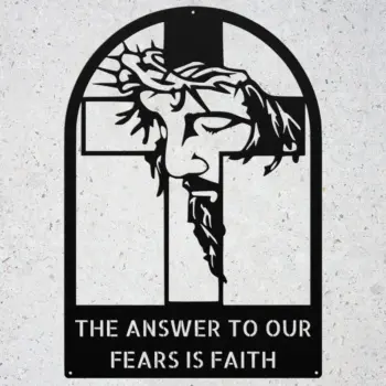 Custom Christ Cross Metal Sign