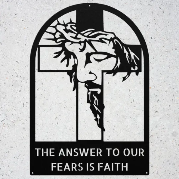 Custom Christ Cross Metal Sign