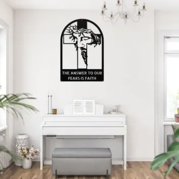 Custom Christ Cross Metal Sign