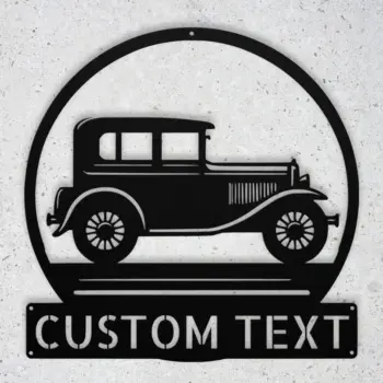 Custom Classic Car Metal Sign