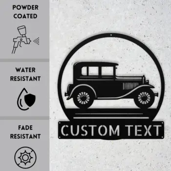 Custom Classic Car Metal Sign
