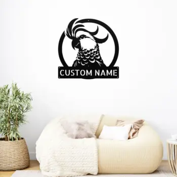 Custom Cockatoo Sulfur Bird Metal Sign