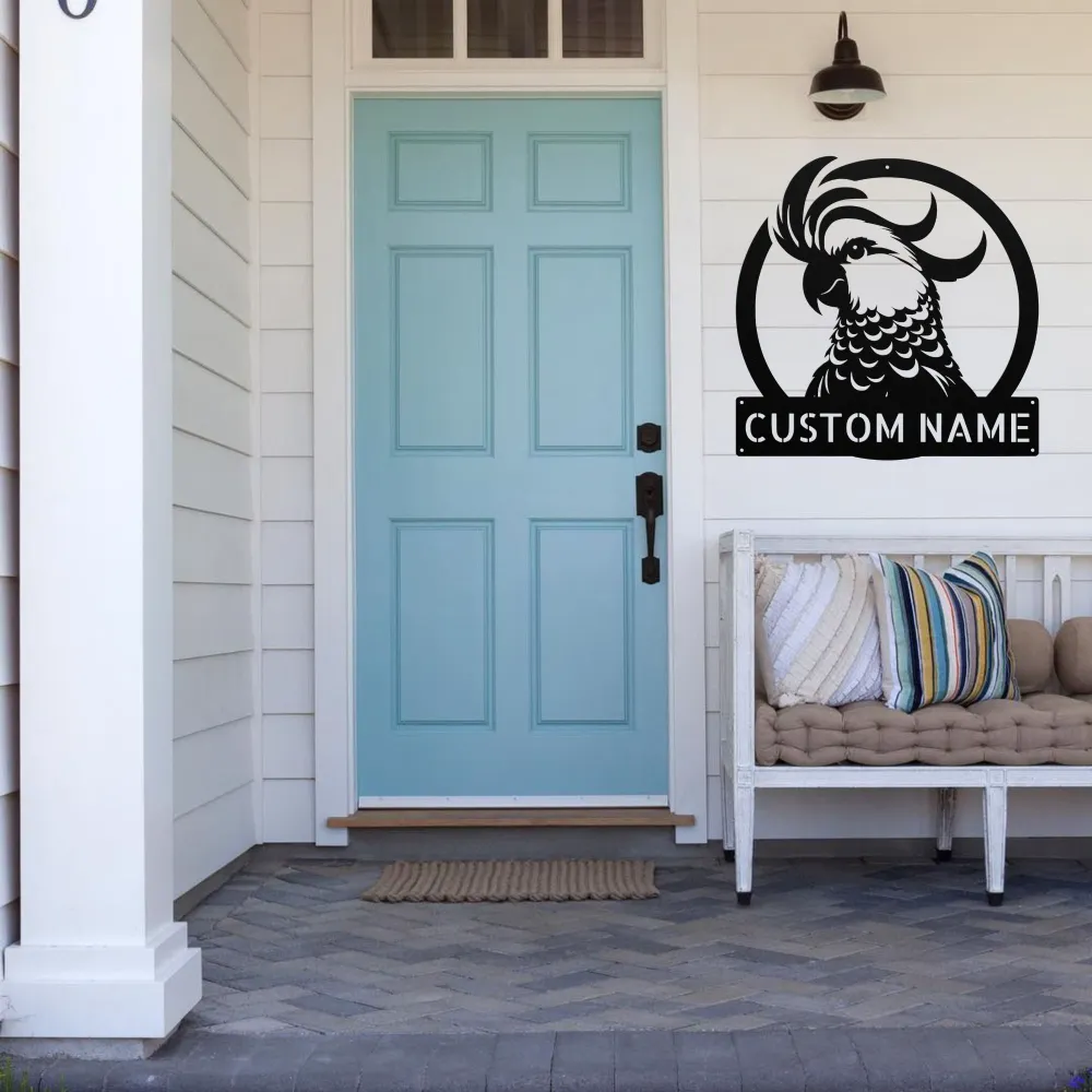 Custom Cockatoo Sulfur Bird Metal Sign Custom Cockatoo Sulfur Bird Metal Sign