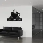 Custom Coffee Cup Metal Sign