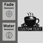 Custom Coffee Cup Metal Sign