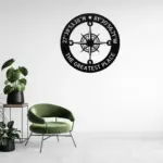 Custom Coordinates Metal Sign