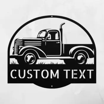 Custom Country Truck Metal Sign