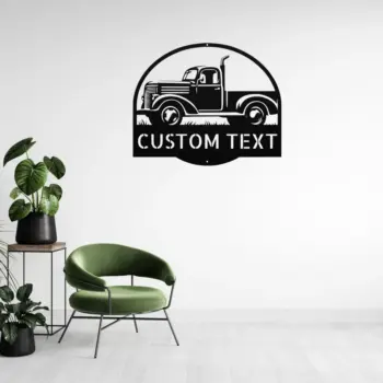 Custom Country Truck Metal Sign