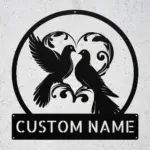 Custom Couple Birds Metal Sign