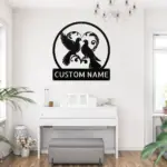 Custom Couple Birds Metal Sign