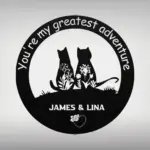 Custom Couple Cats Metal Sign