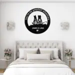 Custom Couple Cats Metal Sign