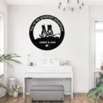 Custom Couple Cats Metal Sign