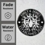 Custom Couple Giraffes Metal Sign