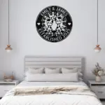 Custom Couple Giraffes Metal Sign