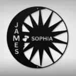 Custom Couple Names Metal Sign