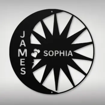 Custom Couple Names Metal Sign