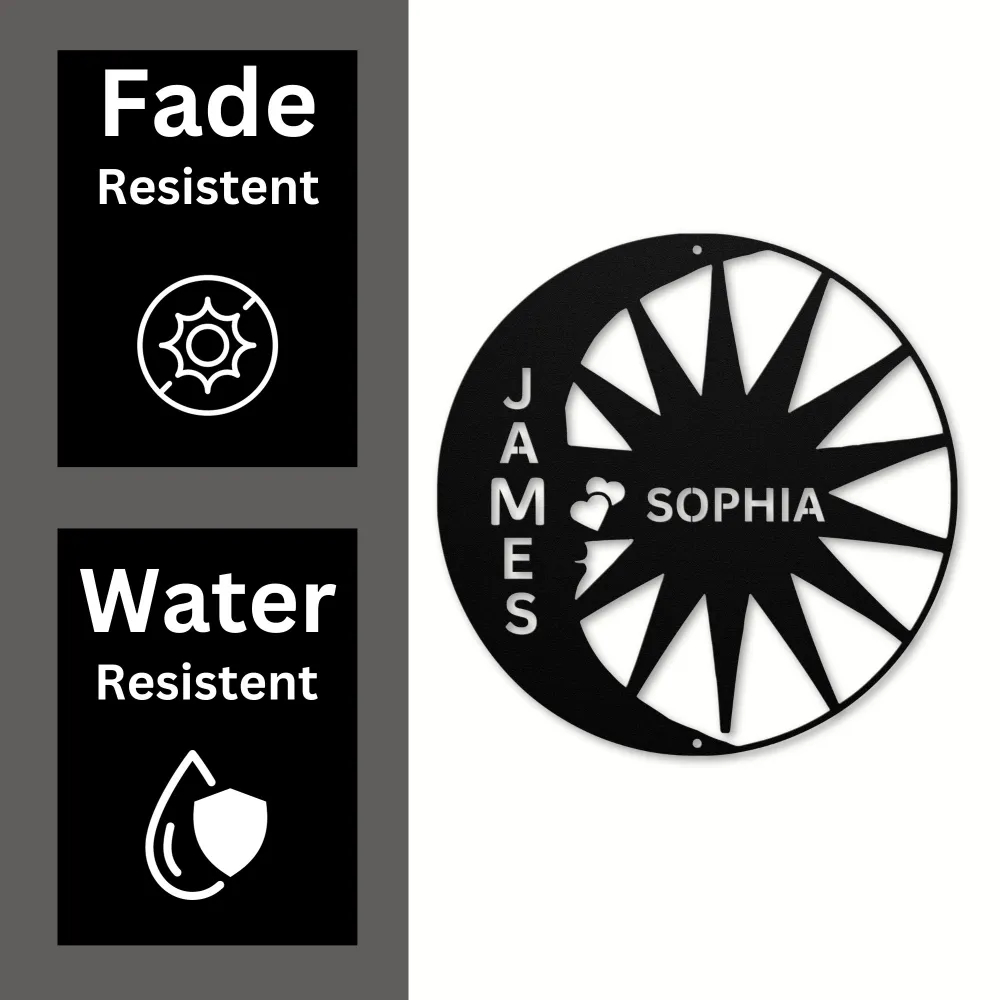 Custom Couple Names Metal Sign Custom Couple Names Metal Sign