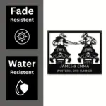Custom Couple Snowmobile Metal Sign