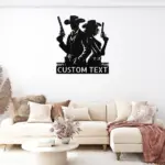 Custom Cowboy And Cowgirl Metal Sign