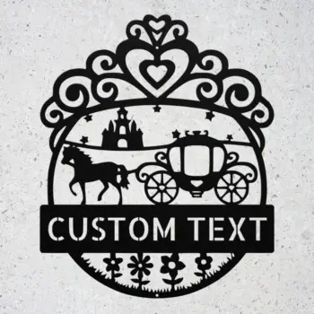 Custom Crown Carriage Metal Sign