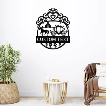 Custom Crown Carriage Metal Sign