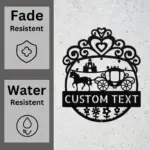 Custom Crown Carriage Metal Sign
