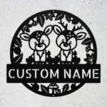 Custom Cute Deer Metal Sign