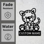 Custom Cute Leopard Metal Sign