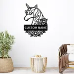 Custom Cute Unicorn Metal Sign