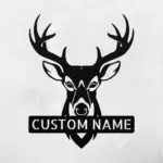 Custom Deer Antler Metal Sign