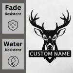 Custom Deer Antler Metal Sign