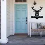 Custom Deer Antler Metal Sign
