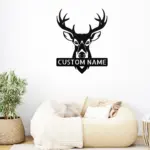 Custom Deer Antler Metal Sign