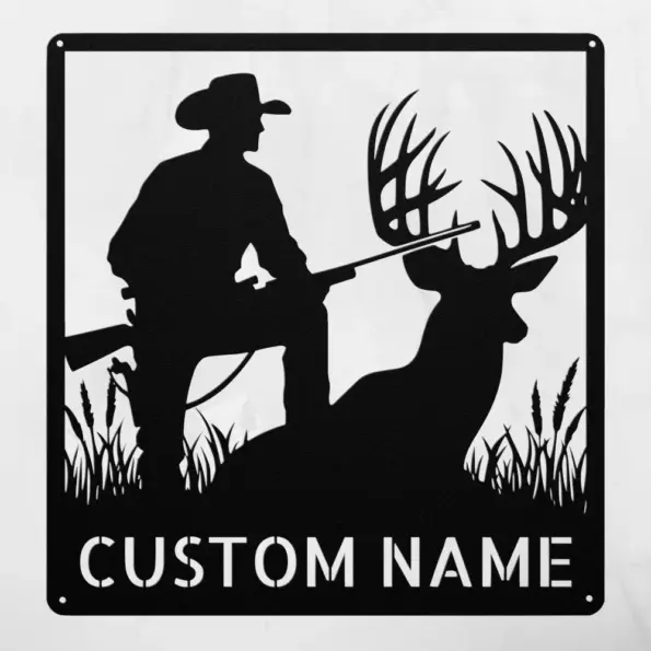 Custom Deer Hunting Art Sign