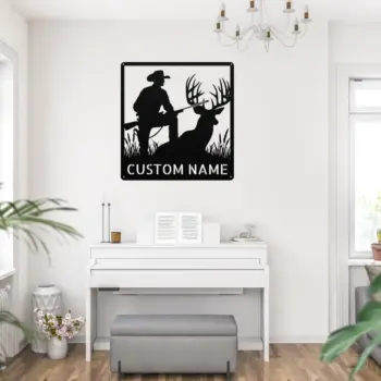 Custom Deer Hunting Art Sign