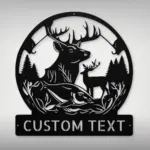 Custom Deer Hunting Fishing Metal Sign