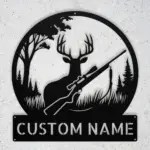 Custom Deer Hunting Metal Sign